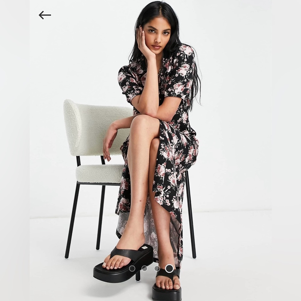 ASOS Design Ultimate Maxi Tea Dress in Flower Print